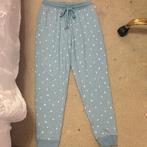 Light Blue Star & Moon Jogger Pajama Pants